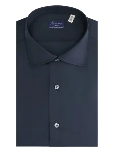 Finamore 1925 Napoli Classic-collar Button-up Shirt In Blue