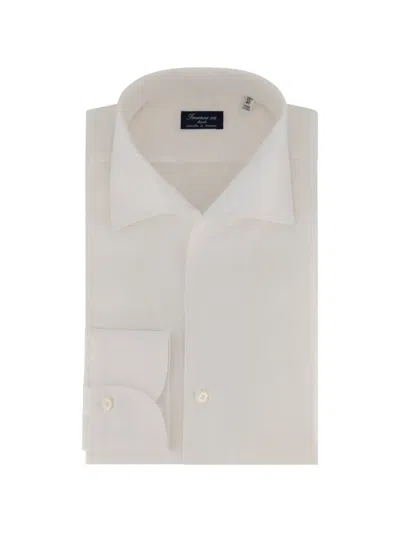 Finamore 1925 Napoli Classic Napoli Long-sleeved Shirt In Neutral