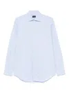 Finamore 1925 Napoli Micro-pattern Shirt In Blue