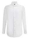 Finamore 1925 Napoli Long Sleeve Button-down Shirt In White