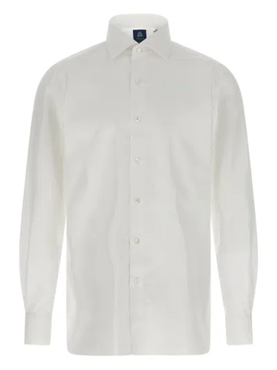 Finamore 1925 Napoli Cuffed-sleeves Buttoned Shirt In Neutral