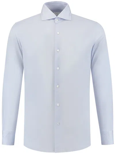 Finamore 1925 Napoli Eduardo Cotton Shirt In Blue