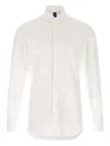 Finamore 1925 Napoli Eduardo Pleated-front Longsleeve Shirt In White