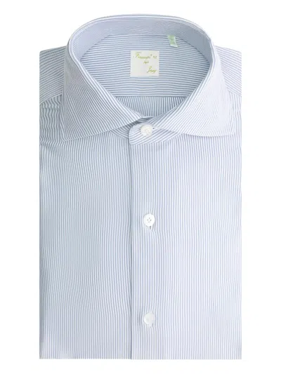 Finamore 1925 Napoli Eduardo Shirt In 02 Blue
