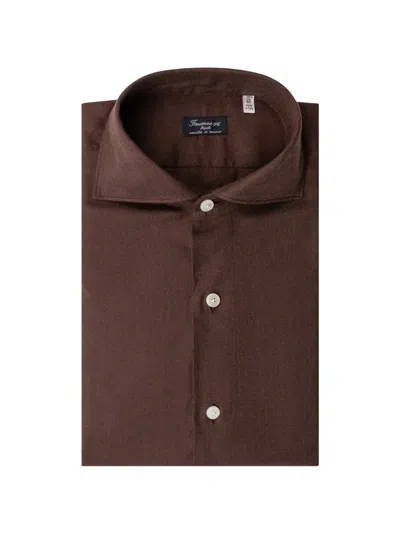 Finamore 1925 Napoli Eduardo Shirt In Brown