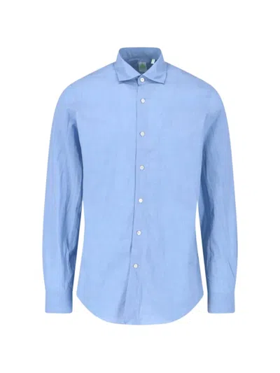 Finamore 1925 Napoli Gaeta Cotton Shirt In Blue