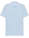 Finamore 1925 Napoli Linen Polo Shirt In Blue