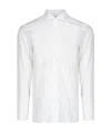 Finamore 1925 Napoli Curved-hem Long-sleeved Shirt In White