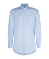 Finamore 1925 Napoli Long Sleeve Button-down Shirt In Blue