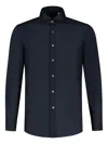 Finamore 1925 Napoli Long-sleeve Button-up Shirt In Blue