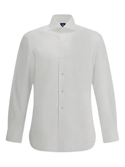 Finamore 1925 Napoli Long-sleeve Button-up Shirt In White