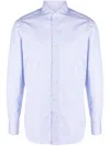 Finamore 1925 Napoli Long-sleeve Cotton Shirt In Blue