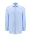 Finamore 1925 Napoli Spread-collar Cotton Shirt In Blue