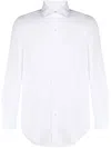 Finamore 1925 Napoli Long-sleeved Cotton Shirt In Weiss
