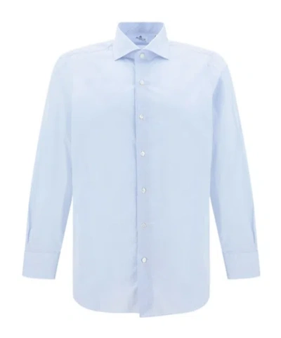 Finamore 1925 Napoli Milano Striped Shirt In Blue