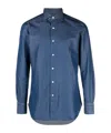 Finamore 1925 Napoli Long-sleeve Denim Shirt In Blue