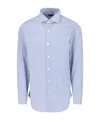 Finamore 1925 Napoli Long-sleeved Shirt In Blue