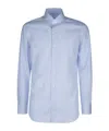 Finamore 1925 Napoli Spread-collar Cotton Shirt In Blue
