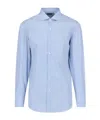 Finamore 1925 Napoli Long-sleeved Shirt In Blue
