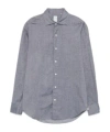 Finamore 1925 Napoli Long-sleeved Shirt In Gray