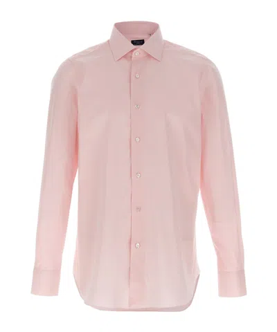 Finamore 1925 Napoli Long-sleeved Shirt In Pink