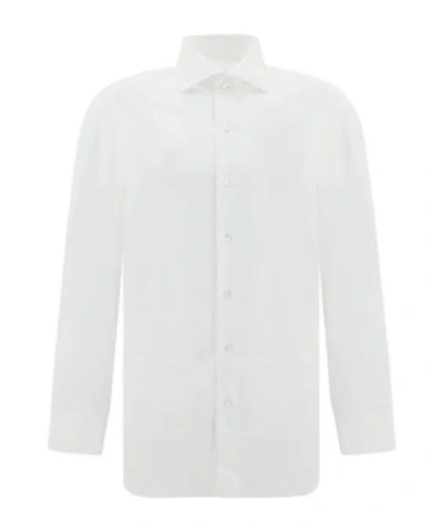 Finamore 1925 Napoli Long-sleeved Shirt In White