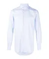 Finamore 1925 Napoli Slim Fit Flannel Shirt In White