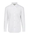 Finamore 1925 Napoli Slim Fit Flannel Shirt In White