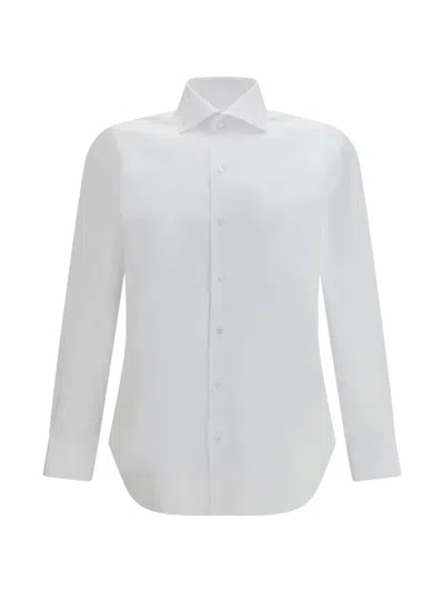 Finamore 1925 Napoli Long-sleeve Tailored Shirt In White