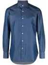 Finamore 1925 Napoli Men's Shirts Blue