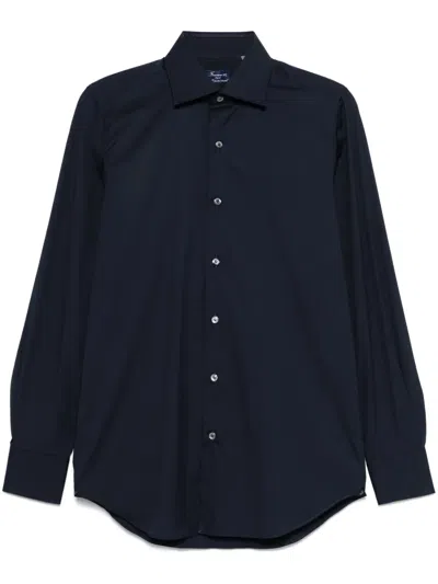 Finamore 1925 Napoli Milano Shirt In 蓝色