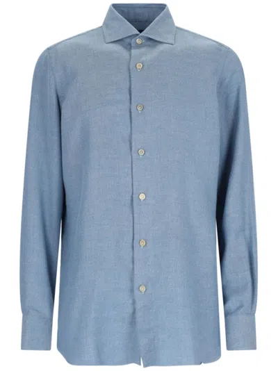 Finamore 1925 Napoli Milano Shirt In Blue
