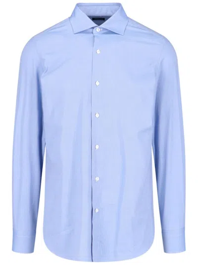 Finamore 1925 Napoli Milano Shirt In Blue