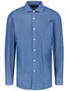 Finamore 1925 Napoli Napoli Cotton Shirt In Blue