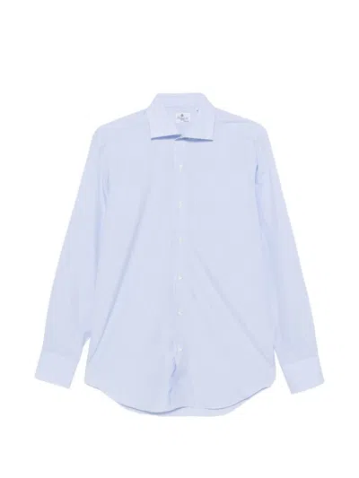 Finamore 1925 Napoli Milano Striped Shirt In Blue