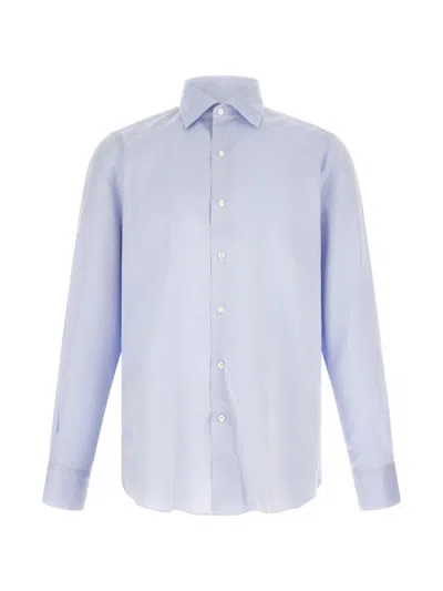 Finamore 1925 Napoli Napoli Long-sleeve Shirt In Blue