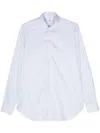 Finamore 1925 Napoli Pinstriped Classic Shirt In Blau