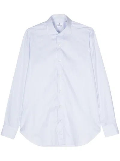 Finamore 1925 Napoli Pinstriped Classic Shirt In Blau