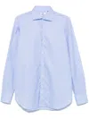 Finamore 1925 Napoli Plaid Check-pattern Shirt In Blue