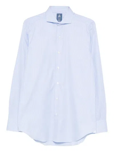 Finamore 1925 Napoli Plaid-pattern Shirt In Blue