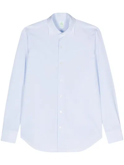 Finamore 1925 Napoli Hemd Aus Popeline In Blue