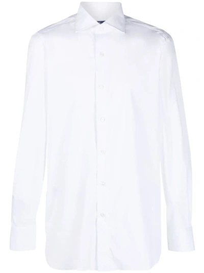 Finamore 1925 Napoli Regular Fit Cotton Shirt In White