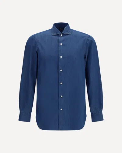 Finamore 1925 Napoli Shirt In Blue