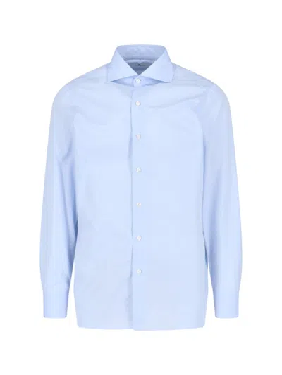 Finamore 1925 "napoli" Shirt In Light Blue Giza 45 Egyptian