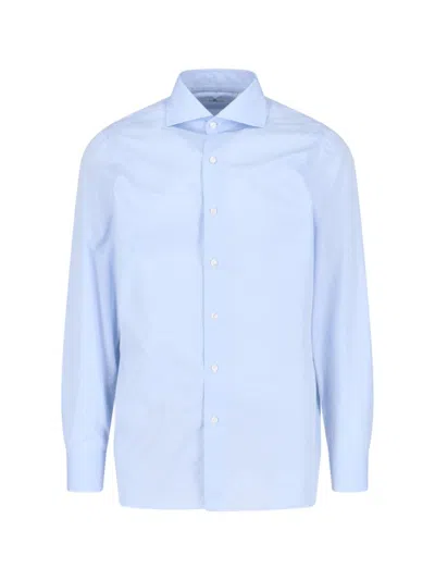 Finamore 1925 1925 "napoli" Shirt In Light Blue Giza 45 Egyptian