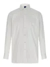 Finamore 1925 Timeless White Button-down Shirt With Structured Collar In Multi