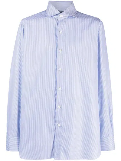 Finamore 1925 Napoli Shirts Blue