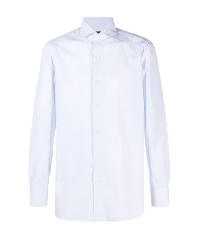 Finamore 1925 Napoli Spread-collar Cotton Shirt In White