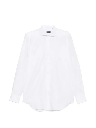 Finamore 1925 Napoli Spread-collar Button-up Shirt In White