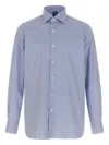 Finamore 1925 Napoli Striped Button-cuffed Shirt In Blue